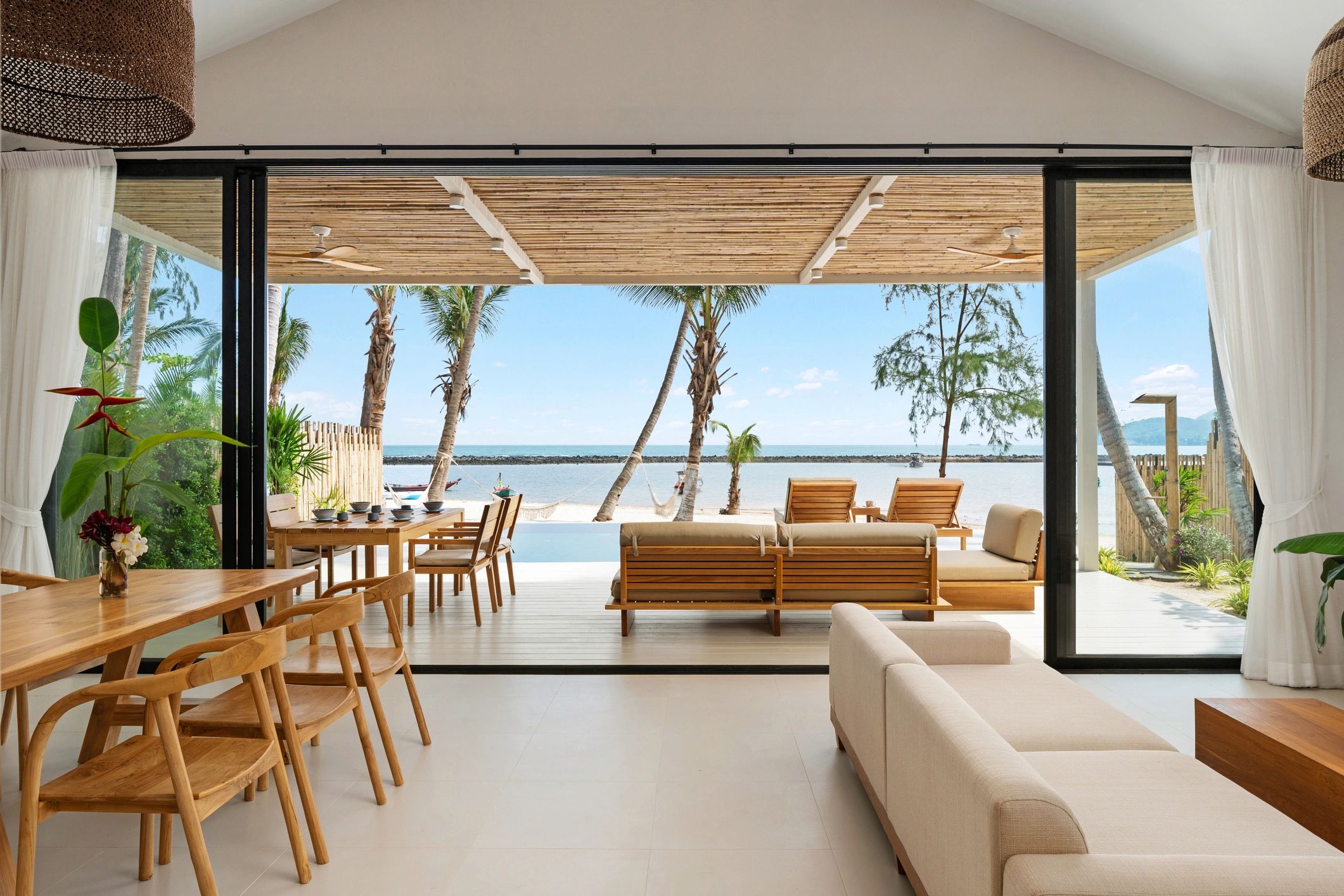 Sleek and modern open space luxury villa of Italy