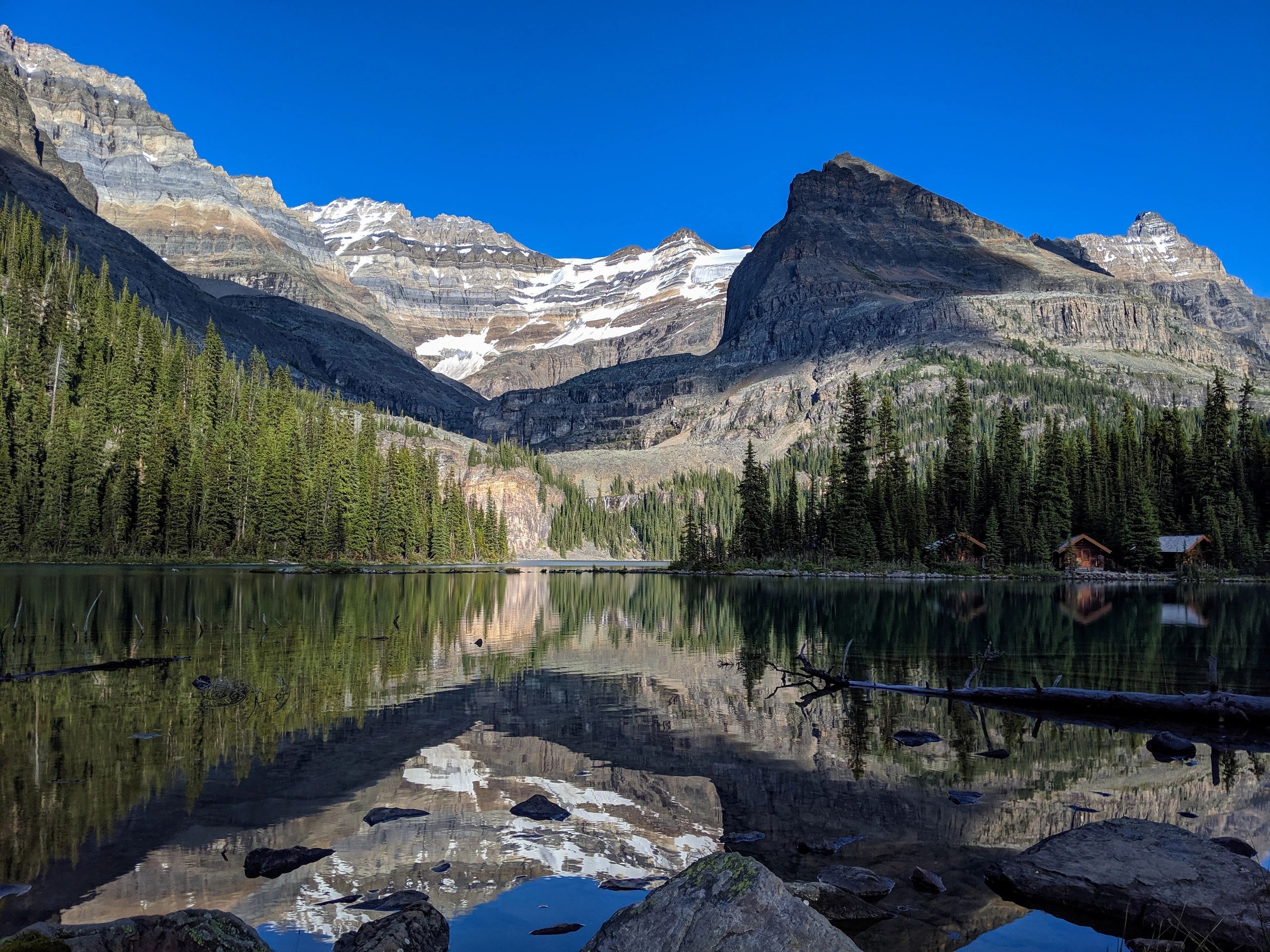 Mountain lake with reflections
