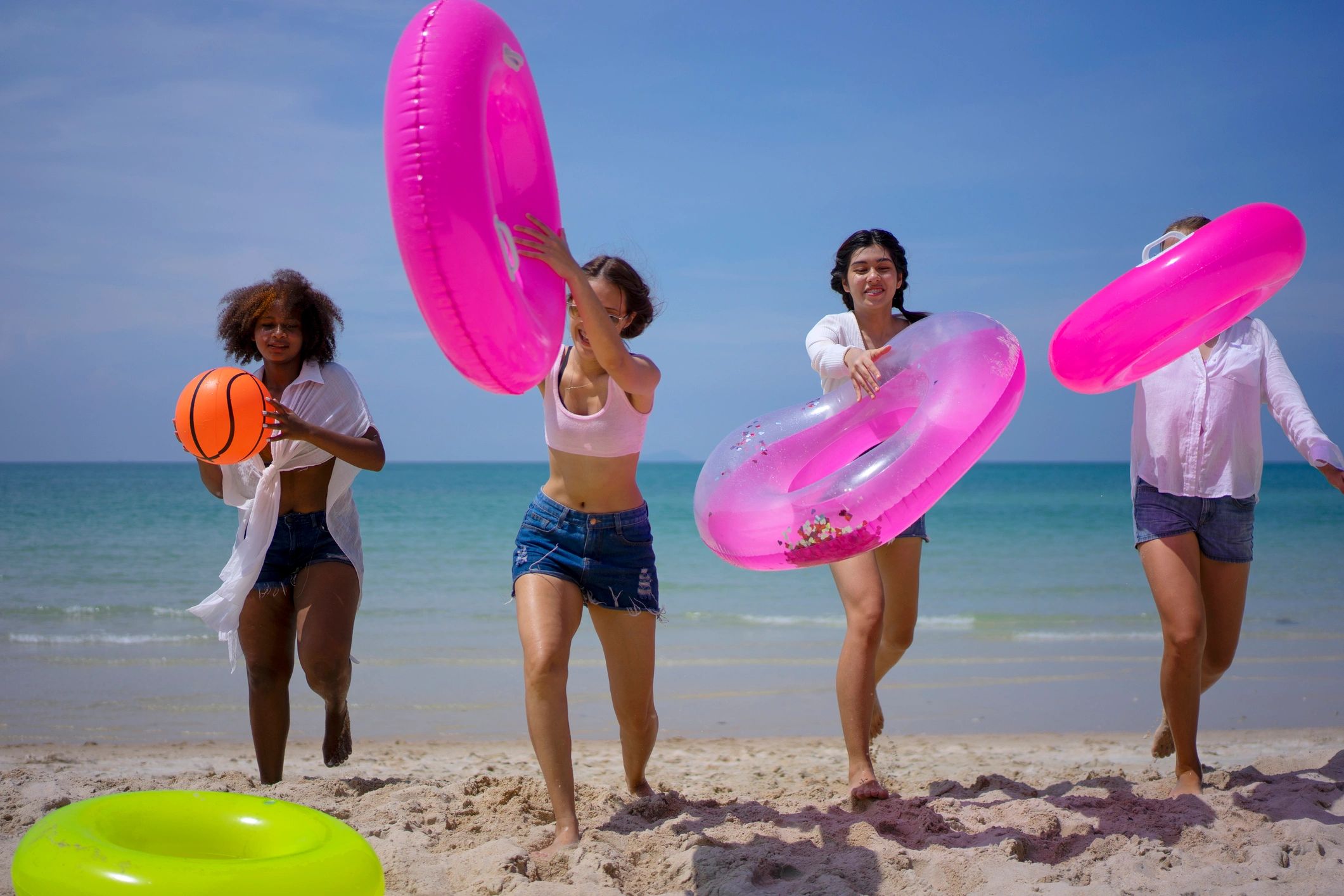 Holidaymakers enjoying a beach break suitable for all inclusive travel