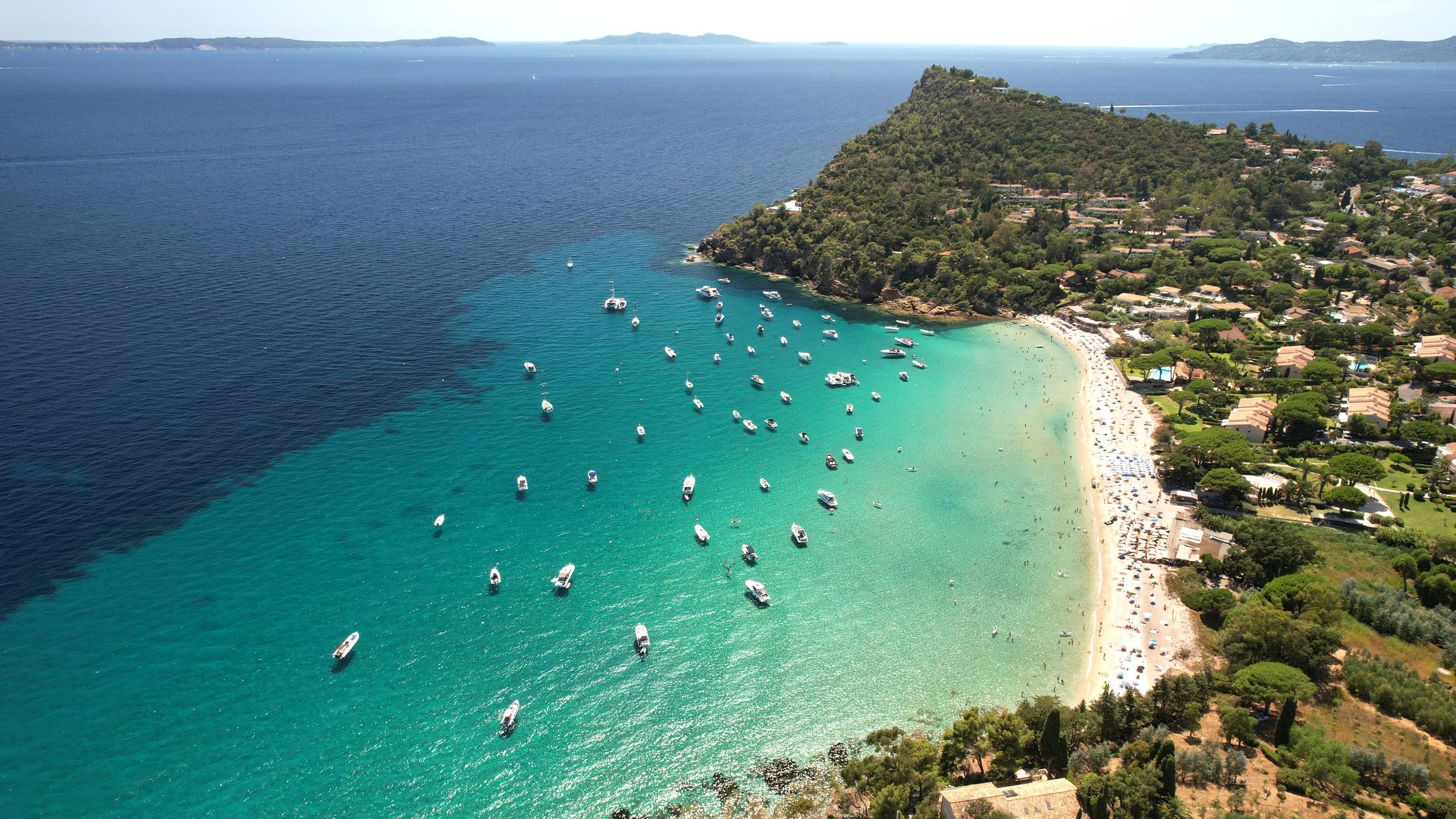 Aerial view of the French Riviera coastline
