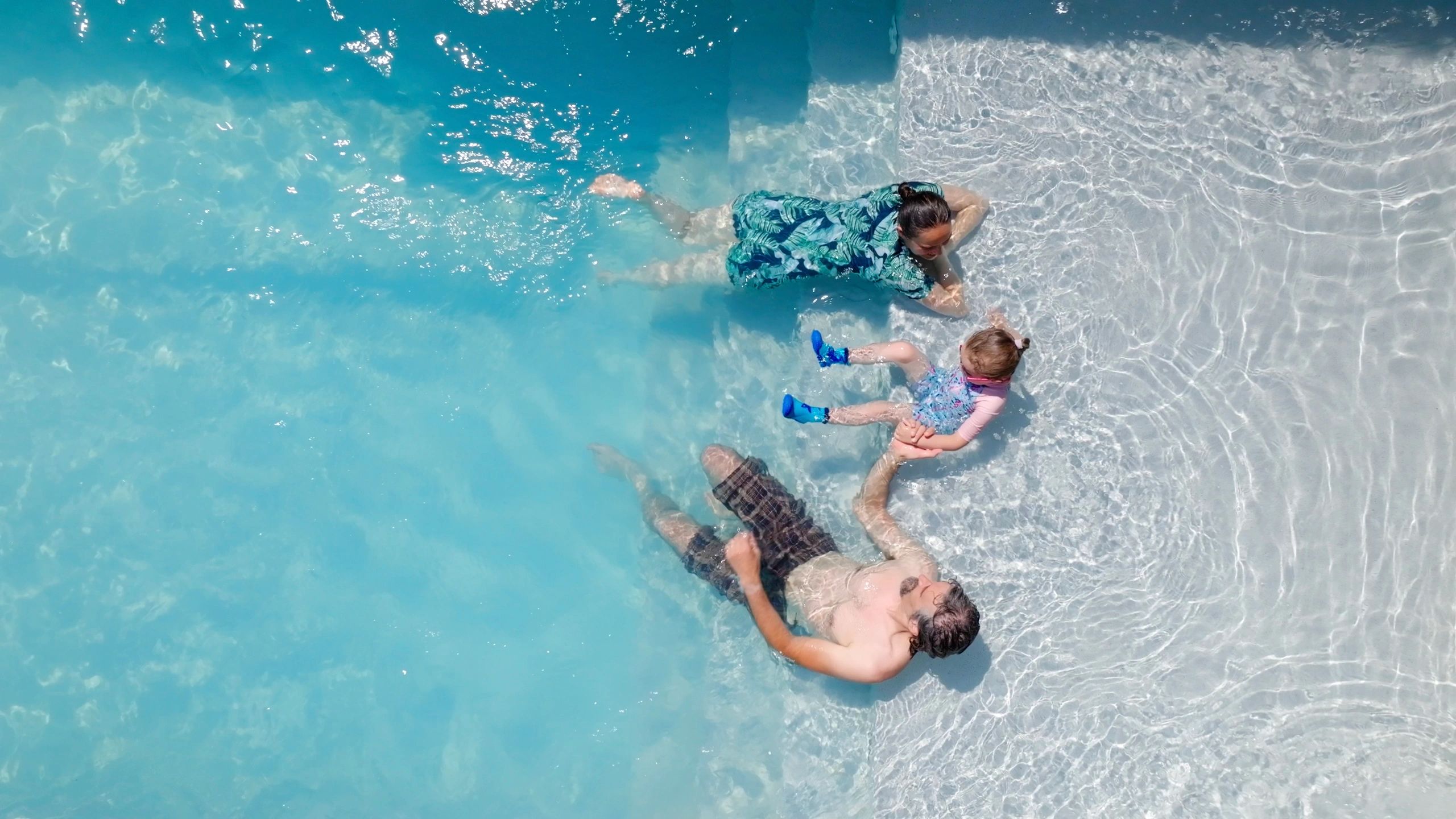 Aerial view of a resort pool for an all inclusive family holiday