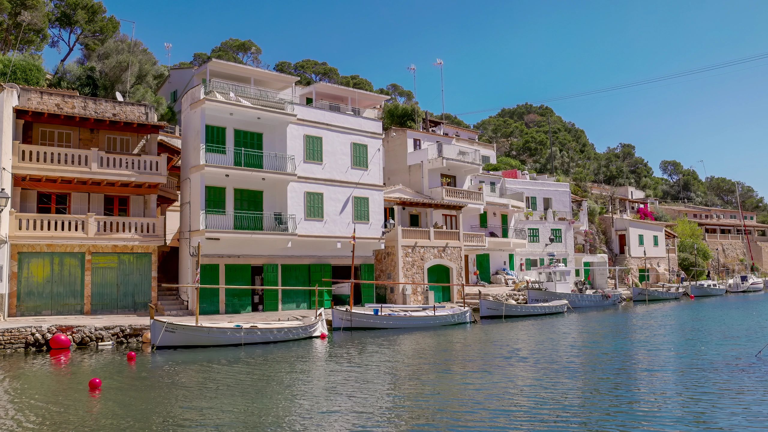Cala Figuera harbour in Majorca with fishing boats and waterfront houses