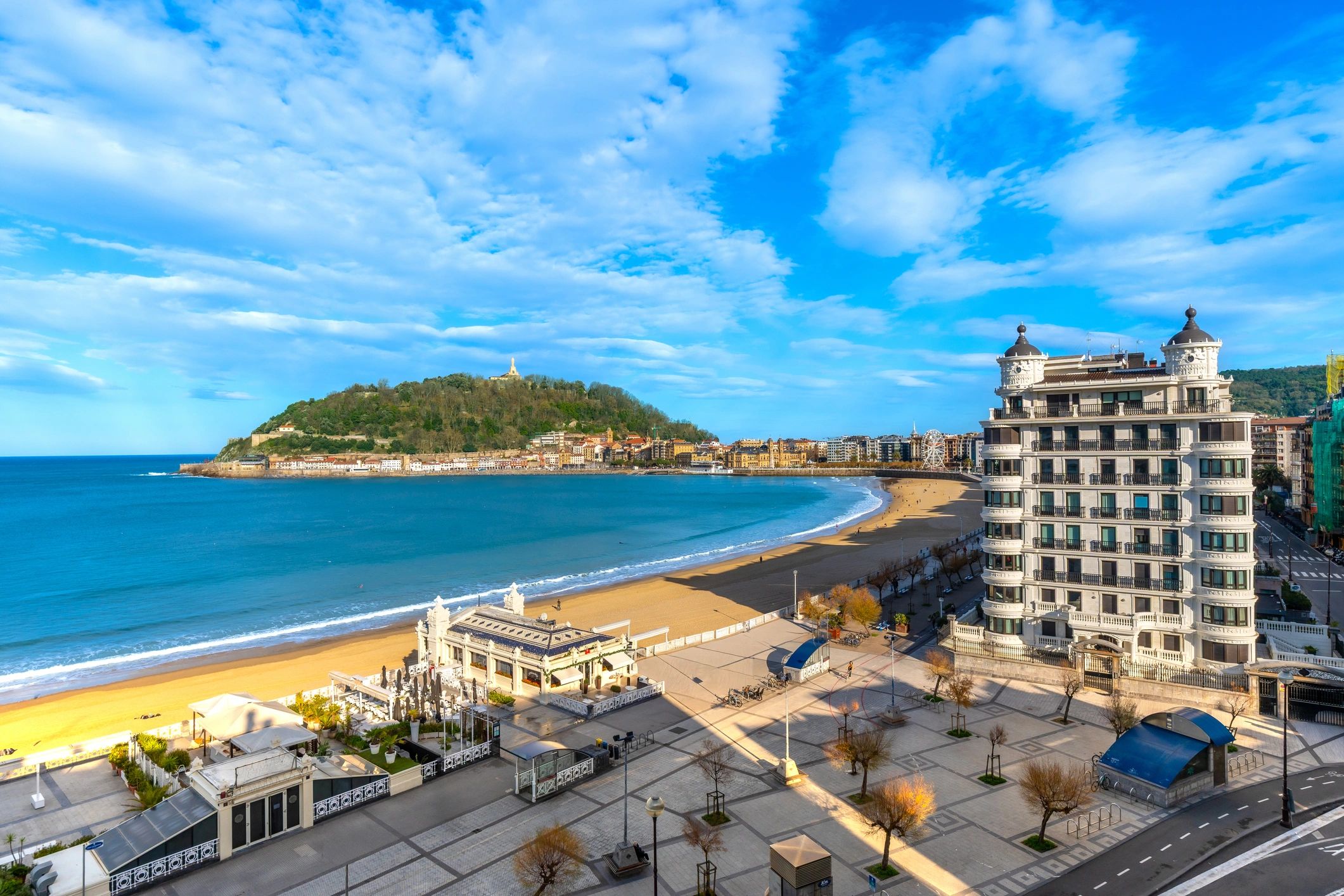 Spanish urban beach promenade atmosphere