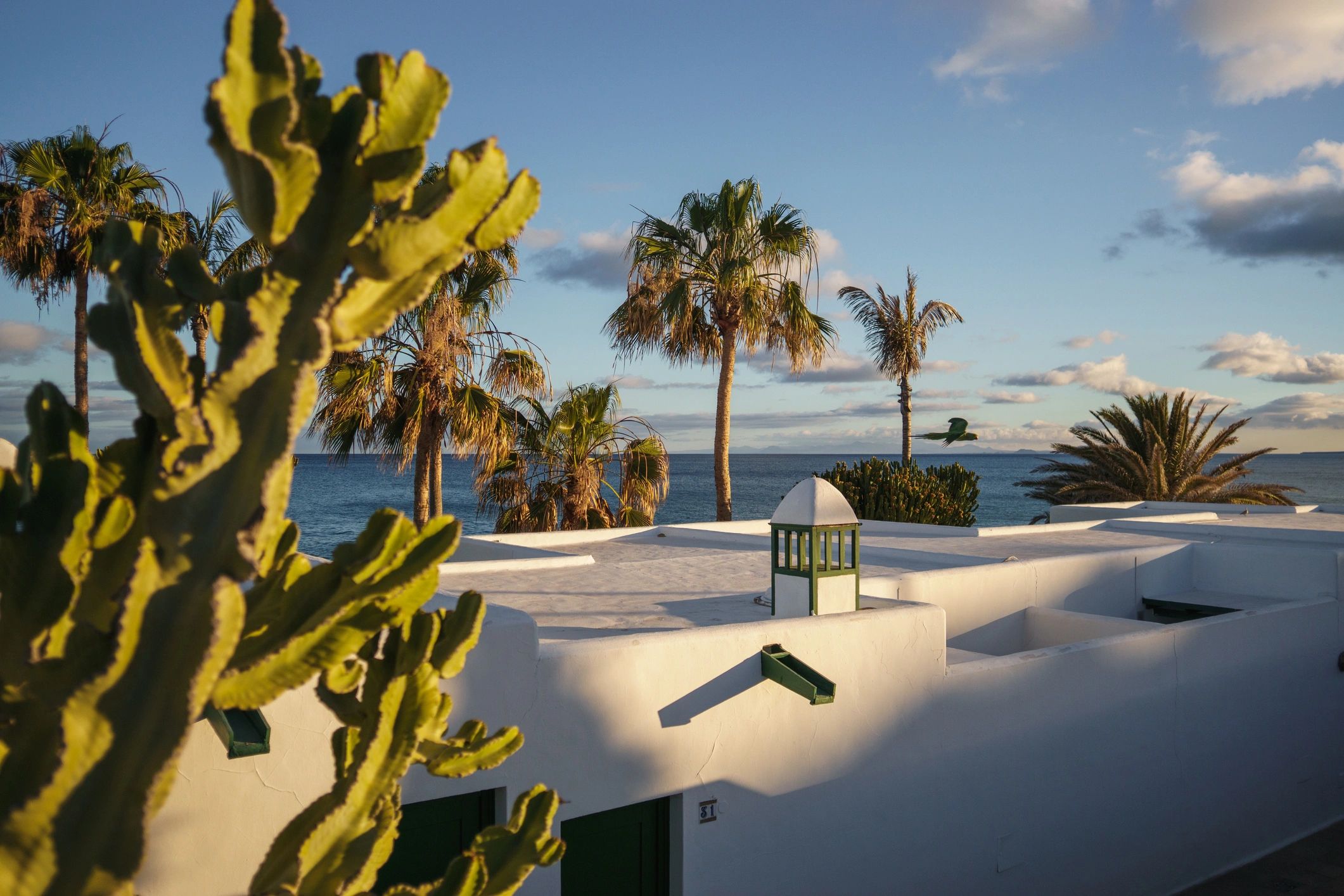 Coastal resort atmosphere in the Canary Islands